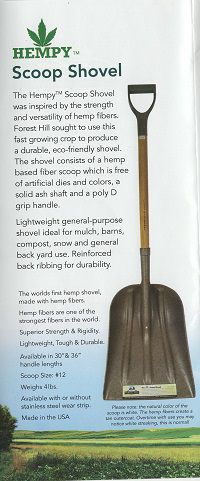 Brochure with Hempy Shovel pictured