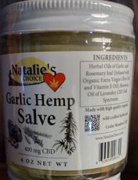 Garlic Anti-Viral hemp Salve large 4 oz jar