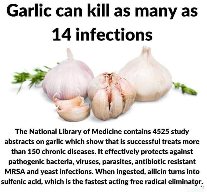 2 whole garlic bulbs and split cloves in the middle highlighting the benefits