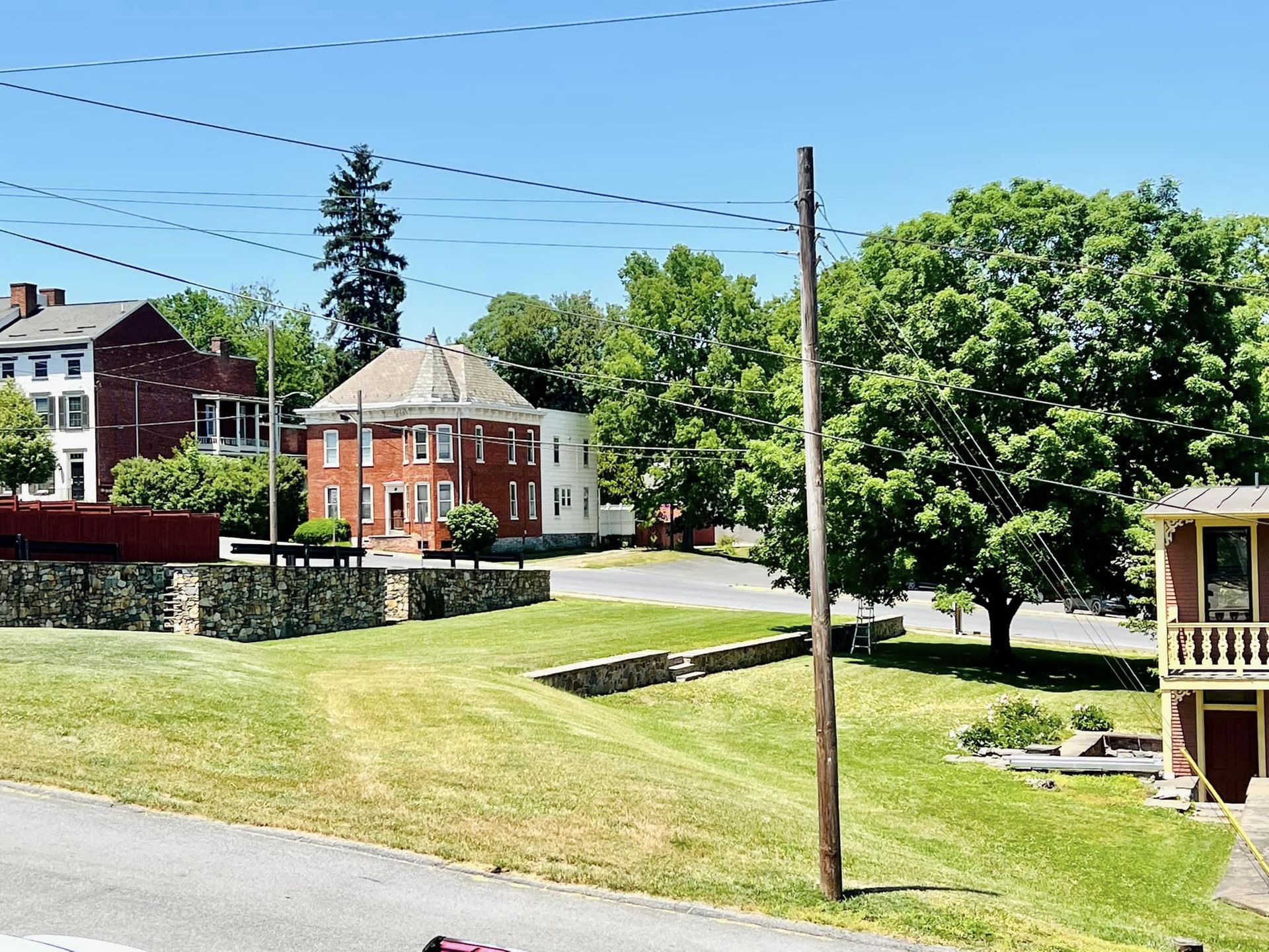 Green way image with house a stones throw from our concession trailer in Wrightsville, PA.