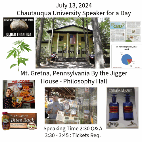 Chautauqua University Speaker for a day July 13, 2024 2:30-3:30pm at Mt. Gretna