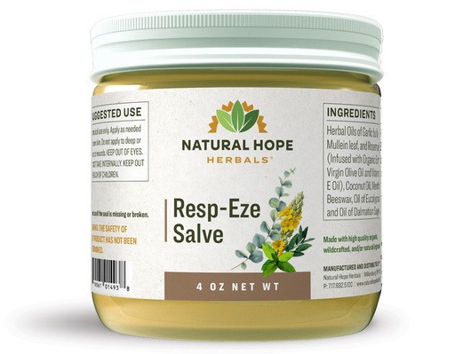 Resp-Eze 4oz salve for respiratory issues for chest, feet, all natural organic relief