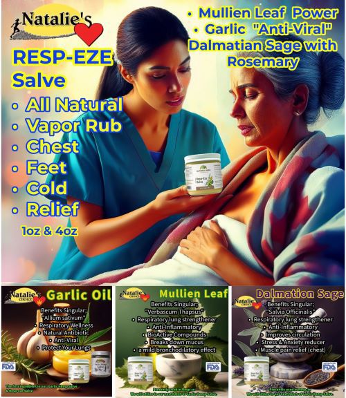 Respiratory relief topical salve, inhale, better then vicks, Resp-eze in 1oz or 4oz size jars