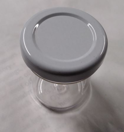 1.25oz PET Plastic top view