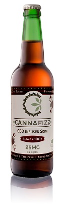 CannaFizz™ Black Cherry 12 oz glass bottles