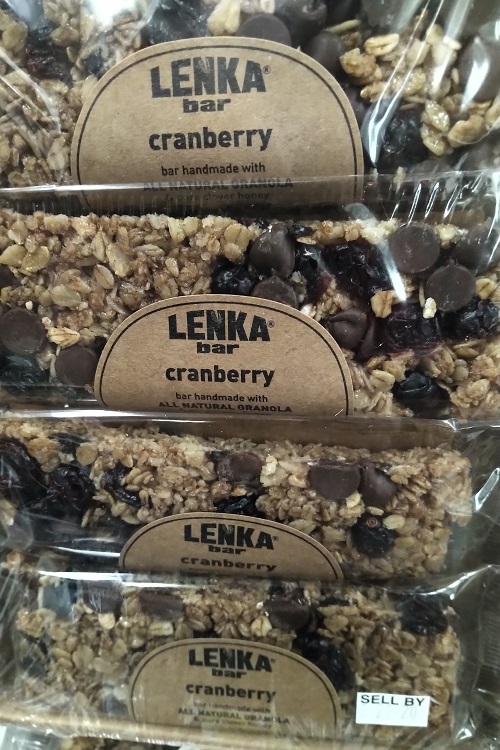 Granola Bar- Chocolate Cranberry Organic Lenka's- 2 oz bar