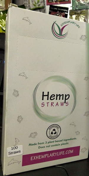 Hemp Drinking Straws Box 100 1/3 hemp 2/3 plant