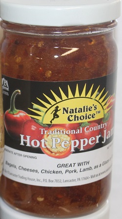 Hot Pepper Jam Sweet &amp; Spicy 8oz Glass Jar