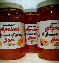 Apricot Fruit Jam with hemp hearts fruit first