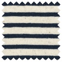 [CA-K3-STRIPE] Hemp Textiles Navy Stripe Jersey Knit Knit 6.2oz 52&quot; yd