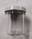 Plastic Straight Jars 1.25oz (144ea+144ea) White Lids