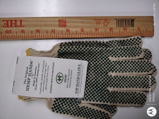 Gloves Gripper 100% Hemp While Supplies Last