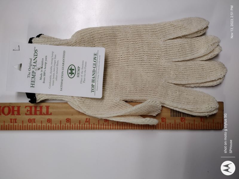 Gloves Knit 100% Hemp While Supplies Last