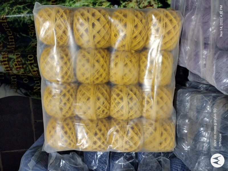 Unpolished Yellow 100% Hemp Twine 16 packs wrapped