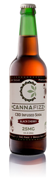 CannaFizz™ Black Cherry soda single to case