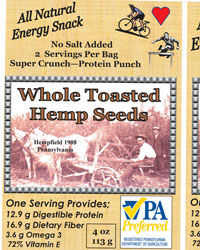 [Nutrition] Whole Hemp Grain No Salt 8oz lightly roasted