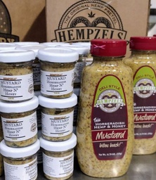 Mini Horseradish Hemp N Honey Mustard Jars