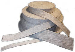 Hemp Herringbone Webbing Sold by Yard 1/2&quot; - 1-1/2&quot;